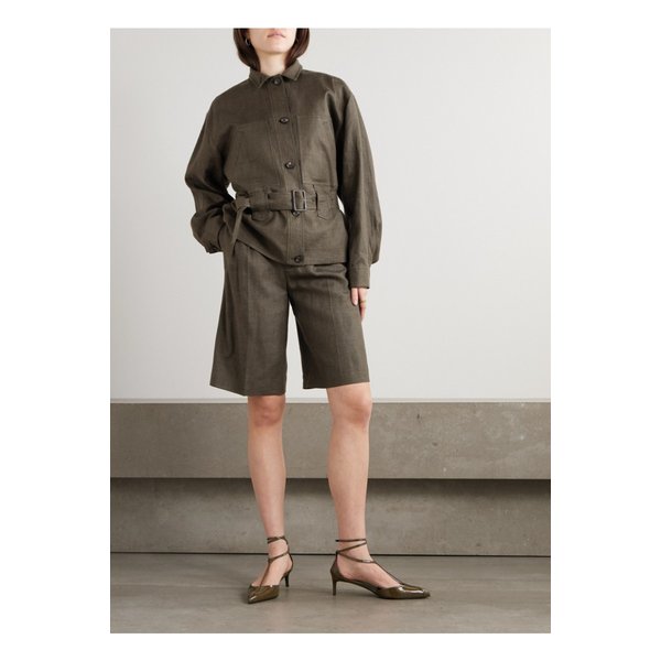 디그비 플리츠 리넨 울 블렌드 쇼츠 1647597355212178