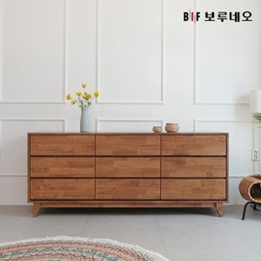 [보루네오]앳홈 비틀즈 러버우드 원목 3단 1800 와이드 서랍장 (헨들리스형)_착불배송