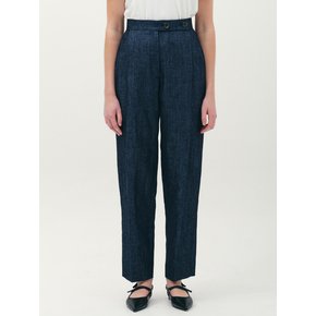 cropped tuck round pants_indigo