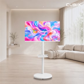 무빙큐빅스 화이트에디션 24인치 QLED FHD 삼탠바이미 퍼스트 셋트 이동식 스마트TV 삼텐바이미