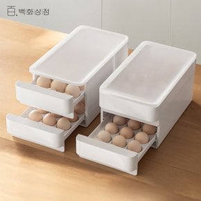 2단 계란 수납함 냉장고 에그 트레이 홀더 통 보관함 32칸