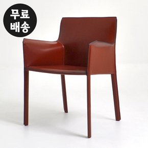 네오 가죽 고급 의자 카페 암체어 식탁 1인용 CHAIR 바퀴없는 편한(버건디)