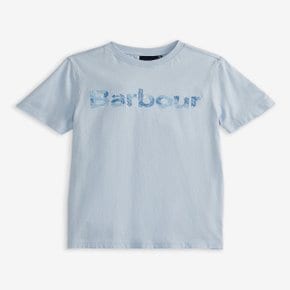 [24SS][Barbour Kids] 키즈 라이트블루 Cornwall 코튼 반팔 티셔츠 URTS4E506B1
