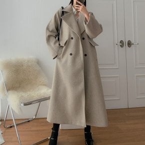 여자 박시핏 FW MAXI 홀리데이 슬릿 롱코트