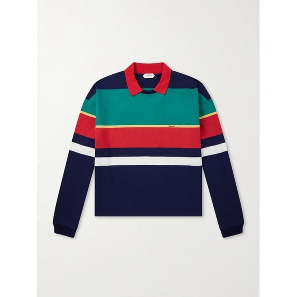 로고 자수 스트라이프 코튼 저지 맨투맨 46376663163057567