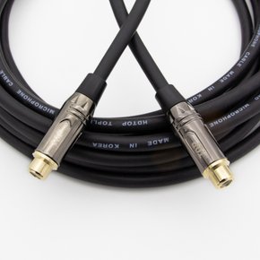 국산 메탈 RCA 암암 FF 연장 케이블 블랙 0.5M HT-TP3103