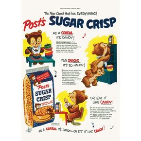 [디저트신드롬] 빈티지 일러스트 포스터 :: sugar crisp_cereal