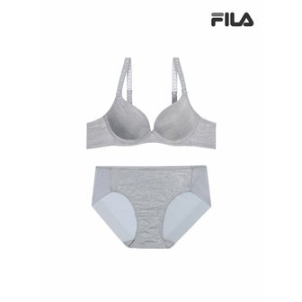 휠라 에센셜 베이직 라이트멜란지 브라 팬티 세트  FI4BAF1644FLML 2SKU _P357263683