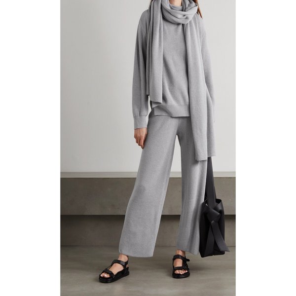 더프랭키샵 리브 니트 터틀넥 스웨터 및 스카프 세트 11452292645121011