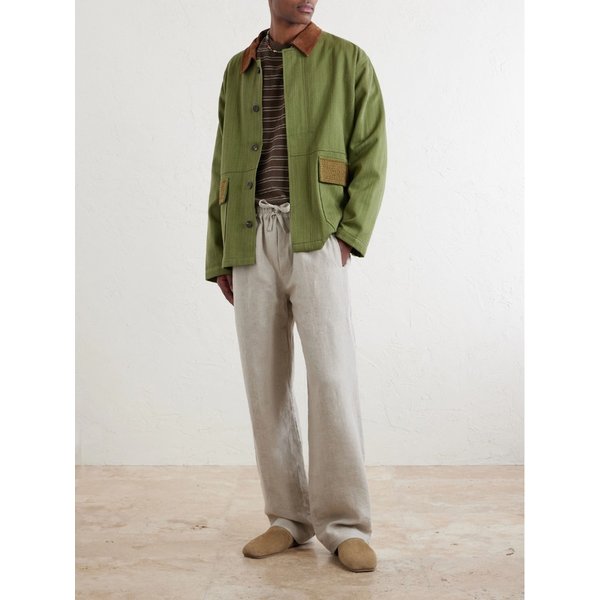 카틱 리서치 조드퍼 자수 스웨이드 트림 코튼 재킷 46376663162975536