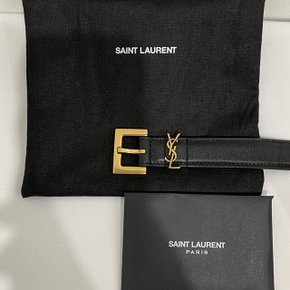 논현 더팩토리 24SS  YSL 모노그램 CASSANDRE 로고 슬림 벨트  블랙