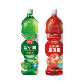 [한번에먹자] 델몬트 알로에 1.5L 2페트 + 델몬트 토마토 1.5L 2페트 / 총 4페트