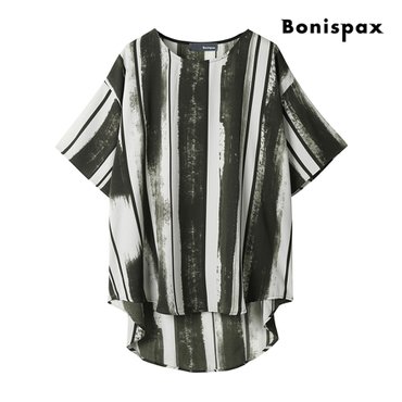보니스팍스 브러시 스트라이프 루즈핏 블라우스 (XP4SH026M0)