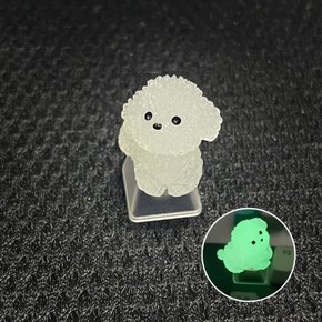 키캡 야광 비숑 엎드려 강아지 멍멍이 댕댕이 포인트 커스텀 기계식 키보드 꾸미기 키캡놀이