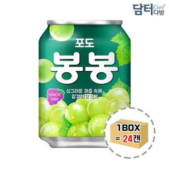 제이큐 사무실간식 해태음료 포도봉봉 238ml (24캔)