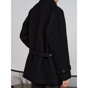구호 플러스 Back Belt Detail Midi Coat  Black (KE5X30M145)