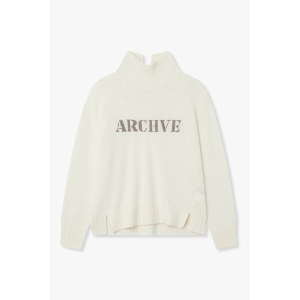 [리오더] 레터링 디테일 하이넥 니트 풀오버 7126150100206