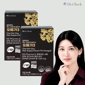 원퍼데이 맥스 초임계 알티지 오메가3 30캡슐 2박스 닥터체크 오메가3 (2개월분)