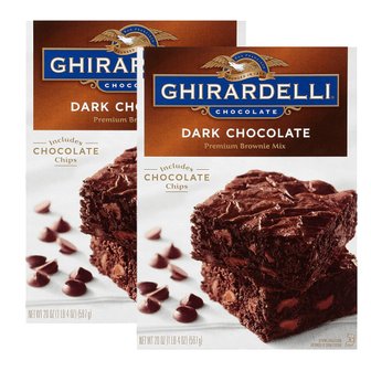 유아이홈 [해외직구] Ghirardelli 기라델리 다크 초콜릿 브라우니 믹스 567g 2팩