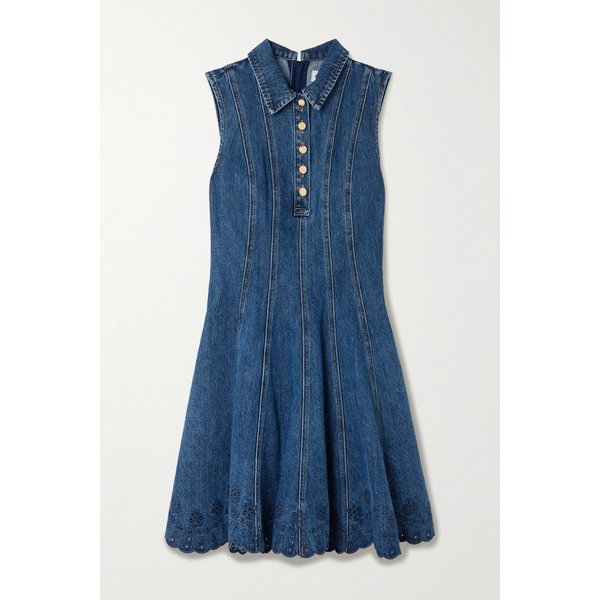 패널 브로더리 앵글레이즈 데님 미니 원피스 46376663163017684