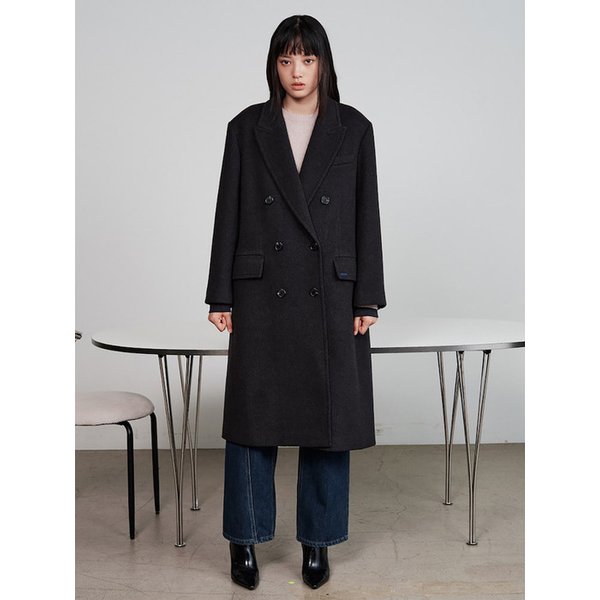 Double Button Tailored Long Coat  Ash (KE5X30M044)