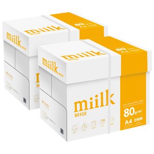 miilk 한국 밀크베이지 미색용지 A4 복사용지(A4용지) 80g 2500매 2BOX