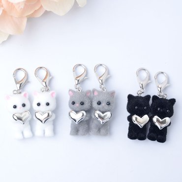 메르시밴드 고백냥이 슈즈참 키링2P_3COLOR