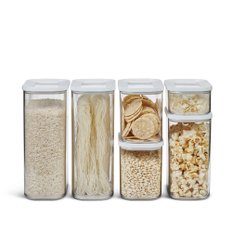 Mepal Modula Storage Jars 메팔 야채 채소 양념 식품 과일 보관 상자 용기 통 6개 세트 White