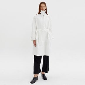 COTTON-CANVAS TRENCH COAT WHITE