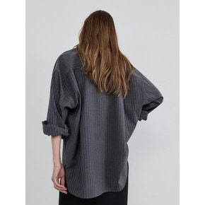 MORI STRIPE SHIRT - GRAY