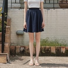 린넨 밴딩 숏 팬츠 스커트 / 네이비 ZMMFRR222