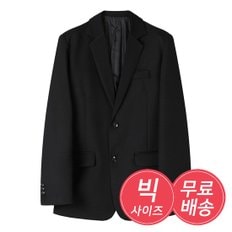 남자 오버핏 투버튼 정장 스판 자켓 블레이져 ET-JK-Q012-검정