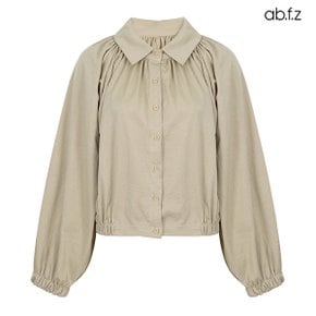 [ab.f.z/신상] 주름 셔링 디테일 카라 블라우스 (AFZ1MB40A)