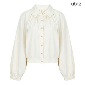 [ab.f.z/신상] 주름 셔링 디테일 카라 블라우스 (AFZ1MB40A)