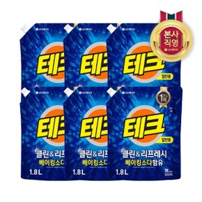 테크 클린앤리프레쉬 리필 1.8L 일반 x 6개