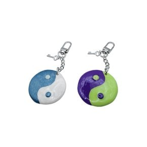 yin yang mirror key ring