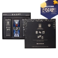 브리지스톤 TOUR B XS 타이거우즈 골프공 3구+홍녹천 굿샷 선물용 세트 스틱(10ML-10포)