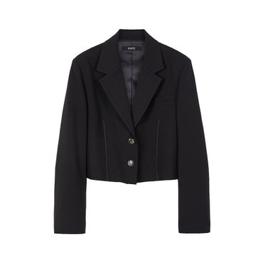 레이브 Cropped Jacket in Black VW3SJ295-10
