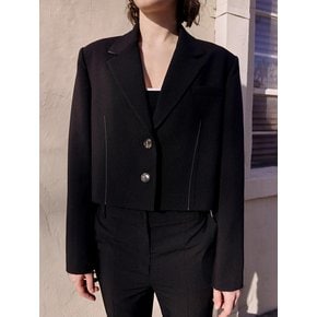 Cropped Jacket in Black VW3SJ295-10