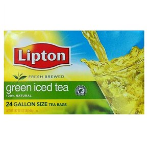 [해외직구]립톤 네츄럴 그린 아이스티 티백 545g 24입/ Lipton Iced Green Tea Bags Natural 19.2oz