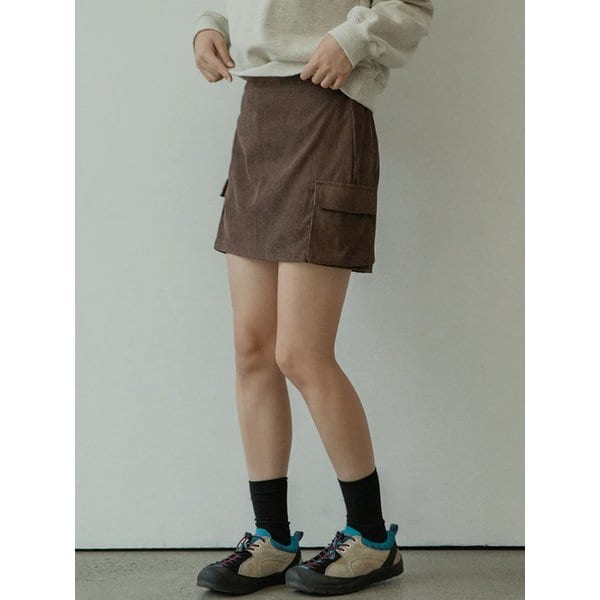 코듀로이 포켓 미니 스커트 2color