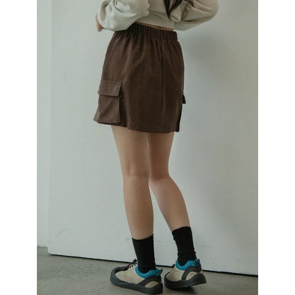 코듀로이 포켓 미니 스커트 2color