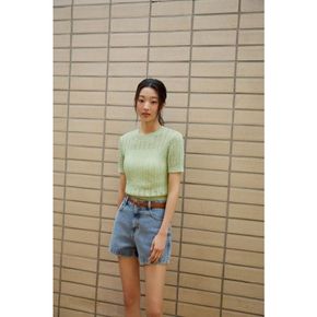 라운드 크로쉐 반팔니트 (AS2KH465)[35962500]
