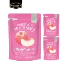 리치팜너트 건복숭아슬라이스 250g x 3팩