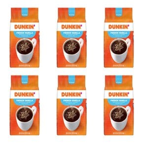 [해외직구]던킨도넛 프렌치 바닐라 그라운드 커피 566g 6팩/ Dunkin Donuts French Vanilla Flavored Ground 20oz