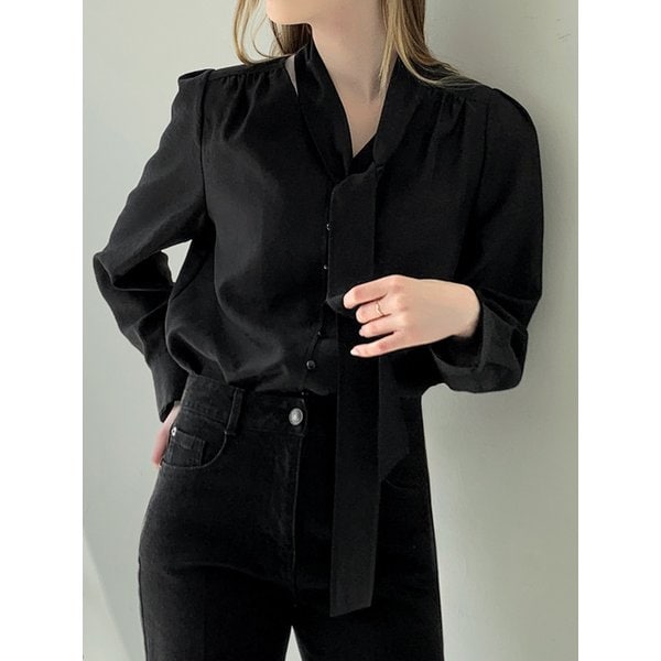 스카프 디테일 블라우스 VB59BLM103D