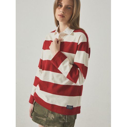 후아유 Rugby Striped T-shirt WHLSF1191F