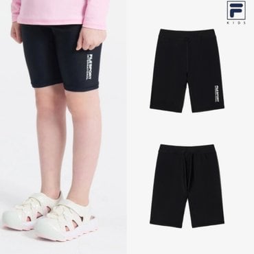 휠라키즈 [20%할인]●25 휠라키즈 WAVE 5부 레깅스 (FK2RPH2A01X_BLK)