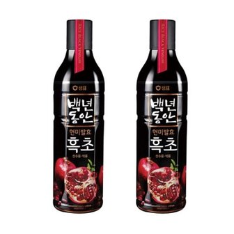 텐바이텐 샘표 기능성음료 백년동안 흑초 산수유석류 900ml 2개