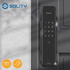 [수도권설치] 씽크 SP-400 무타공 푸시풀 디지털 도어락 카드키4개 현관문 번호키 보강판포함